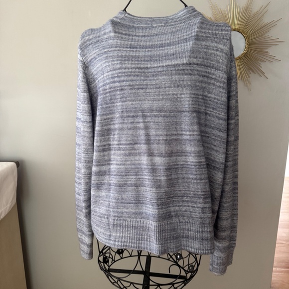 Talbots blue stripe cardigan - Picture 2 of 2